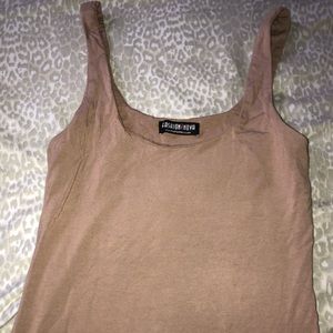 Tight tan fitted fashion nova dress